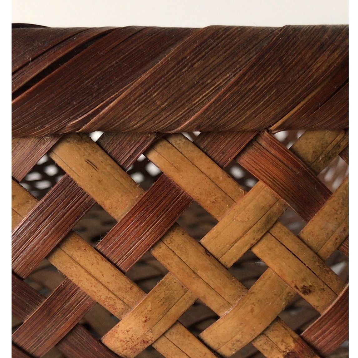 アンティーク 竹かご 頑丈な民藝籠 伝統工芸 手仕事 万能籠 古道具