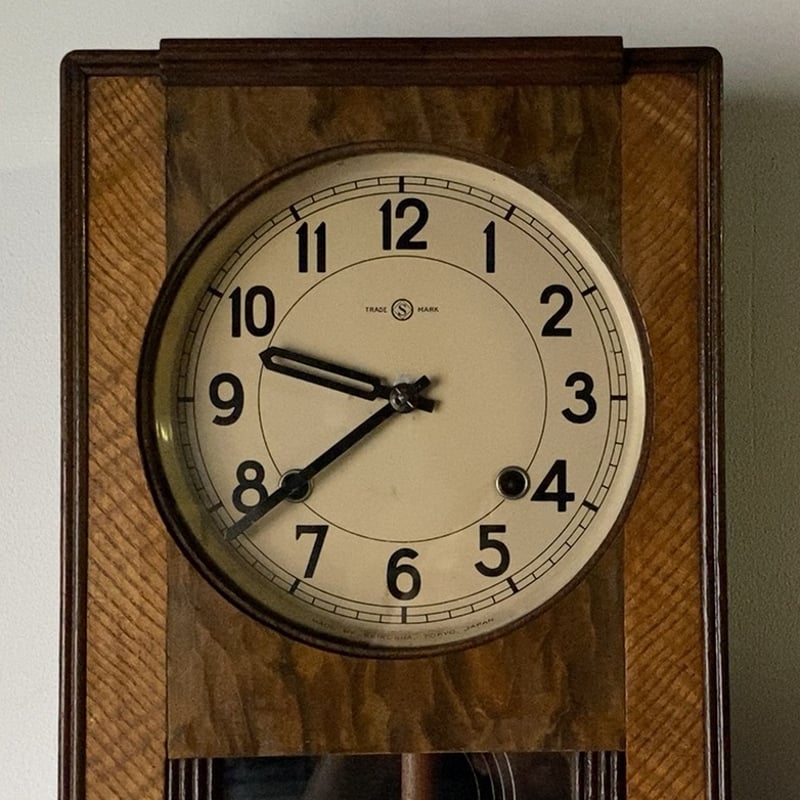 SEIKOSHA 精工舎 セイコー社 古い柱時計 木製 / 真鍮 振り子時計