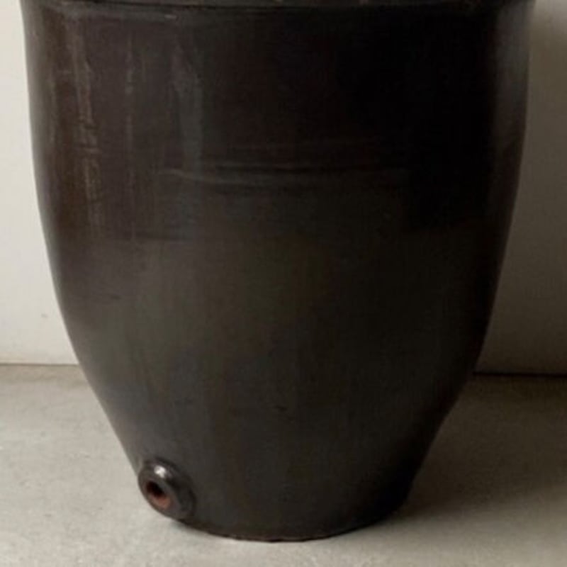 古い特大甕 民藝甕 (高さ約51cm幅約49cm) メダカ鉢 金魚鉢 睡蓮鉢