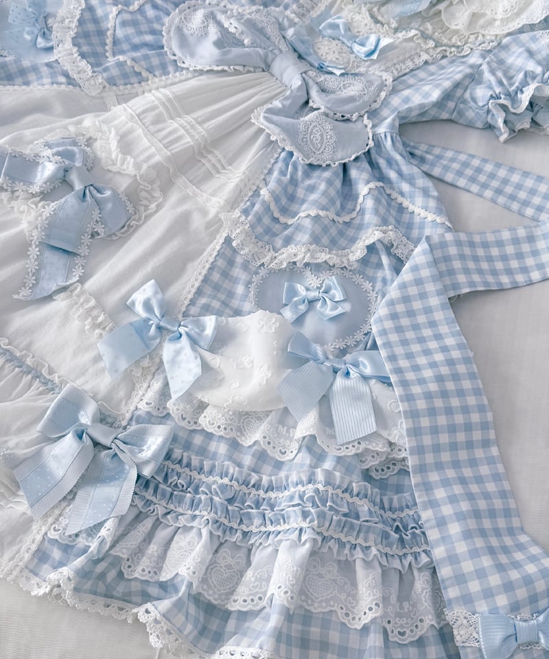 青木美沙子コラボ「ハートコンチェルト」ワンピース＆小物（サックス