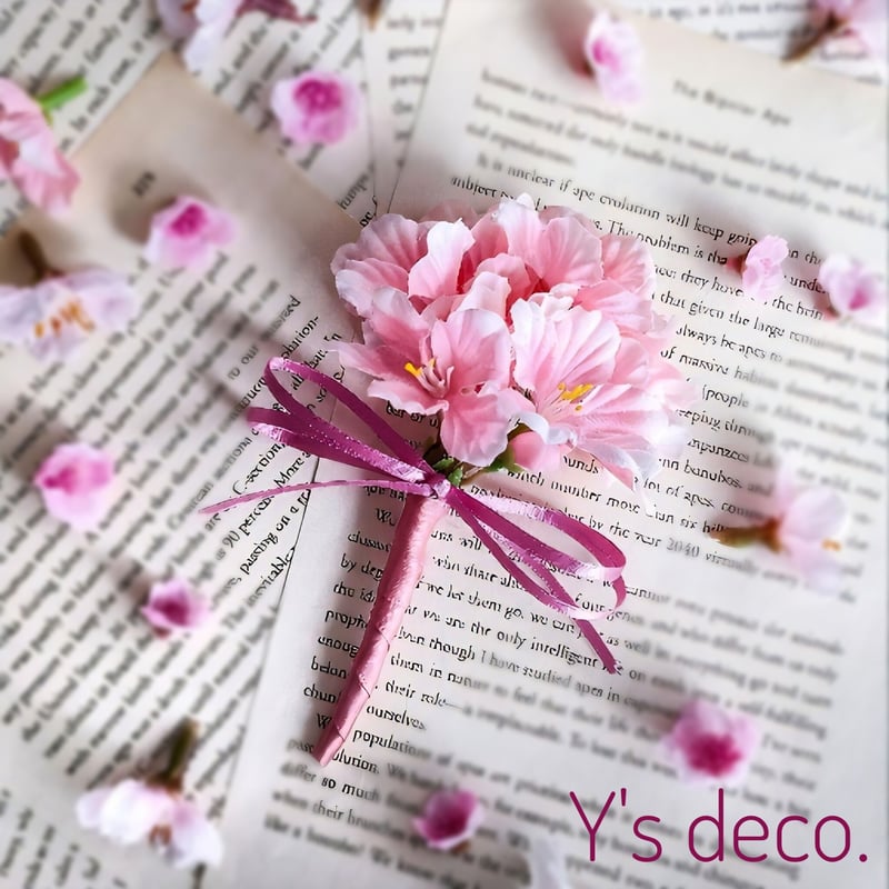 高級造花 桜 ふわり ウェディングブーケ/生花に見える さくらの