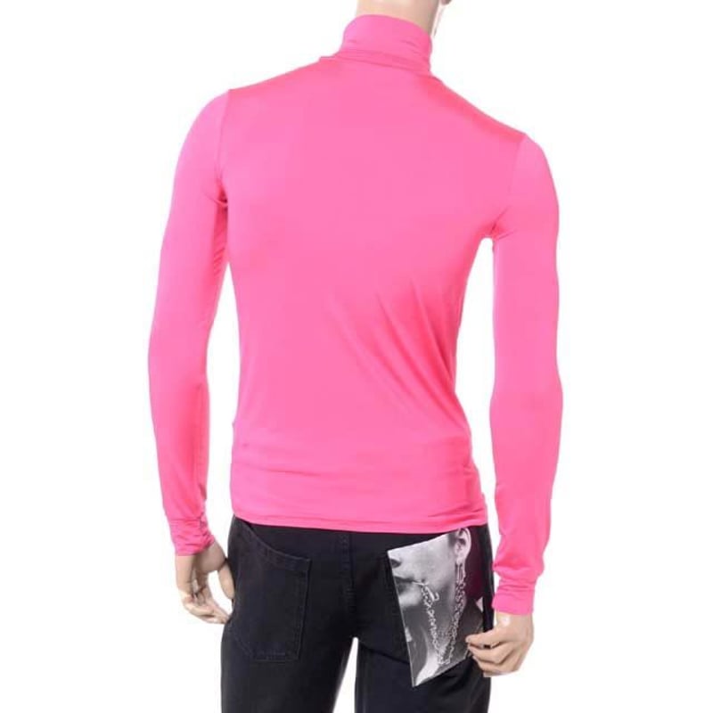 ラフシモンズ RAF SIMONS タートルネックロングTシャツ フューシャ