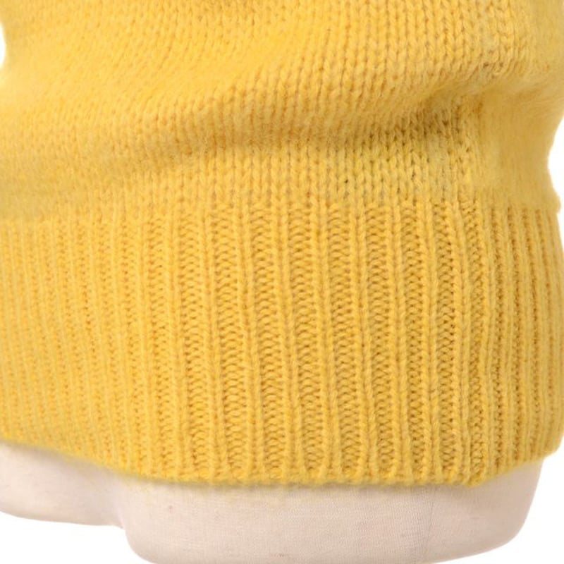 ラフシモンズ RAF SIMONS ニットベスト ウールモヘア イエロー | YOKOAUNTY