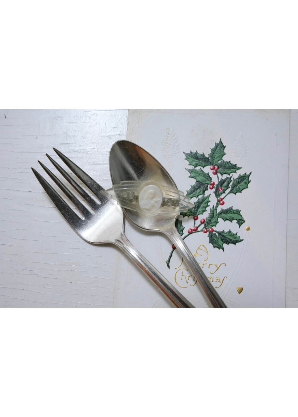 磨いてから発送 ロジャーブロス社 カトラリー2本セット 刻印入り