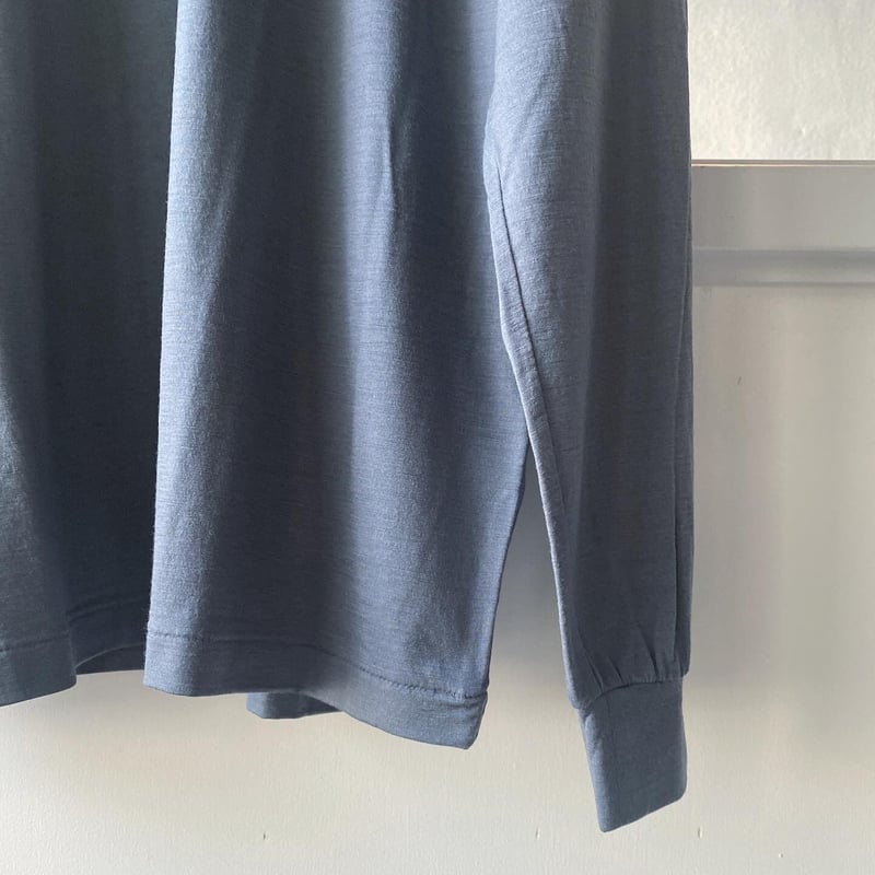 AURALEE WASHABLE LIGHT WOOL JERSEY L/S TEE A