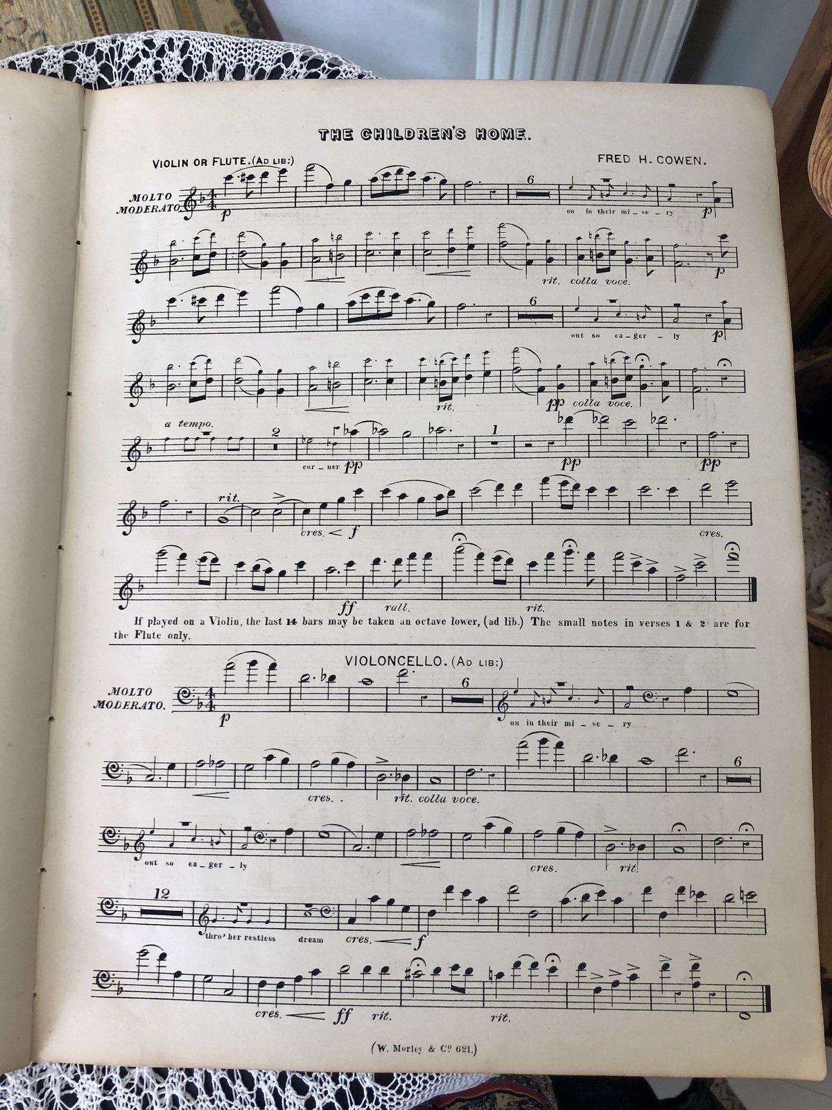 ○r-25/アンティークの大判の楽譜「THE CHILDREN'S HOME SONG」 |