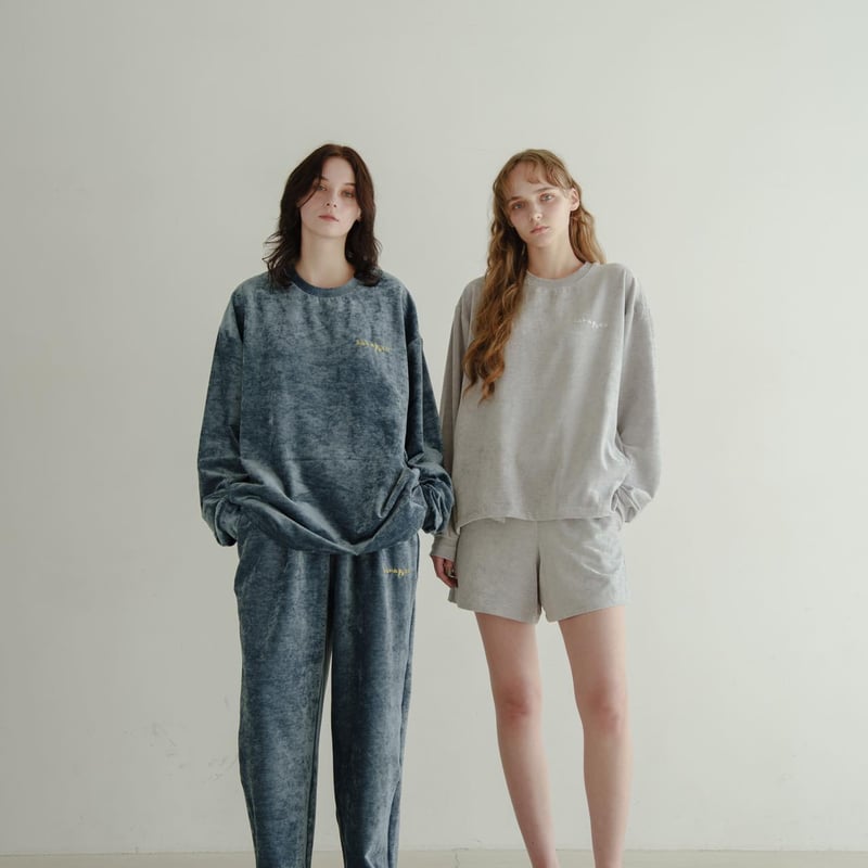 Luxe Velour Relax Short Pants - ブルー | harapeco