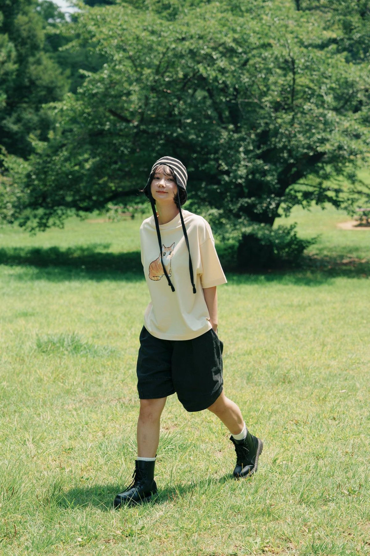 GENTLE CAT TEE（mochiNeko） - ホワイト | harapeco Store