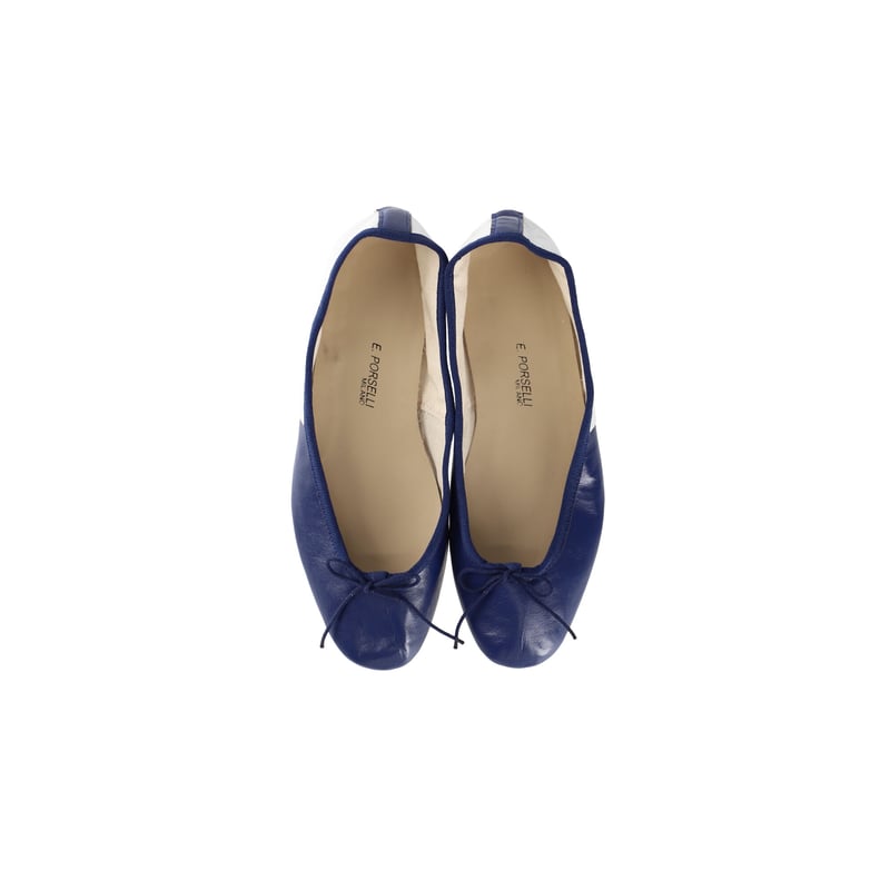 web限定]Porselli ポルセリ コンビネーションバレエシューズ marino | p