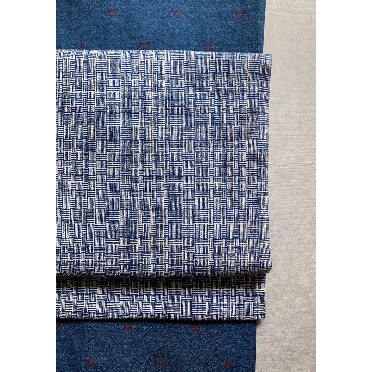 ラオス藍染め網代織 九寸名古屋帯（仕立て上り） | 古布と帯 夫々