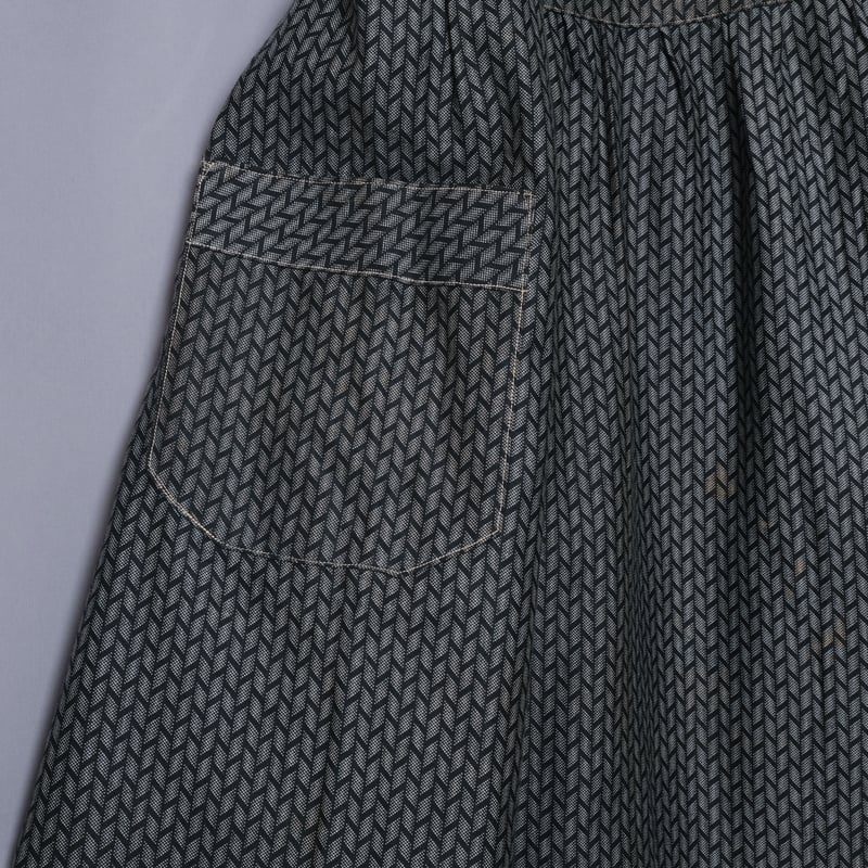 20-30s French Vintage Cotton Work Apron Dress