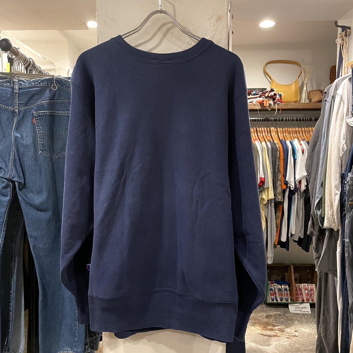 90s Champion リバースウィーブ reverse weave 目無し 紺色 USA製