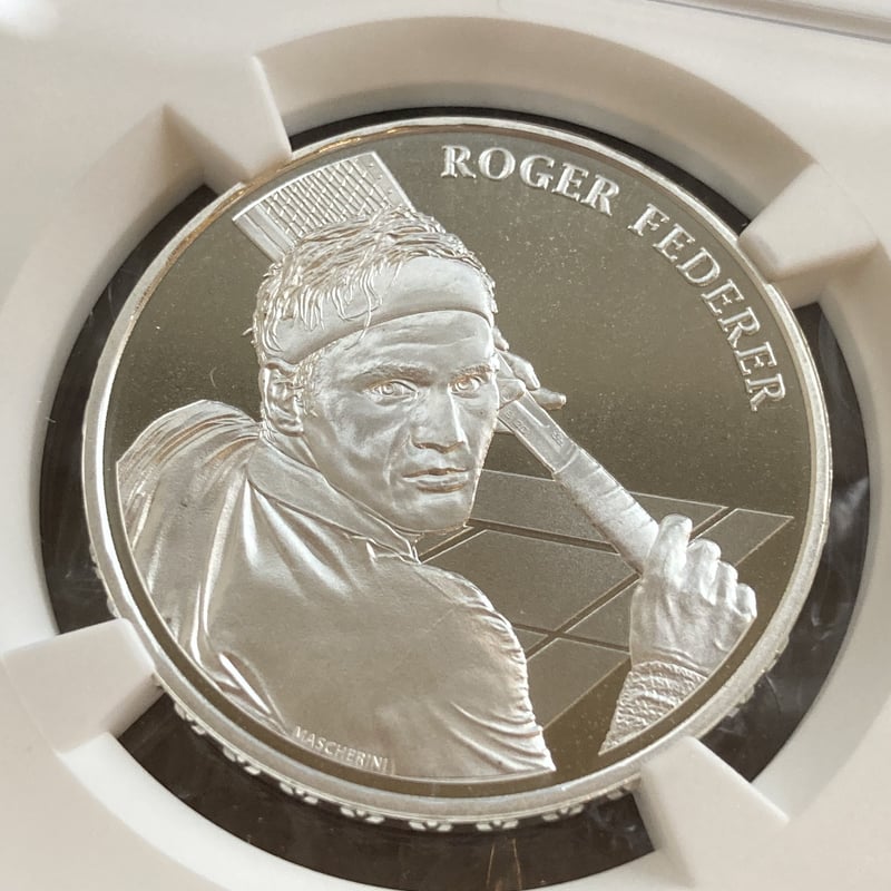 NGC鑑定MS70 ロジャーフェデラー 20フラン銀貨 シルバーコイン スイス