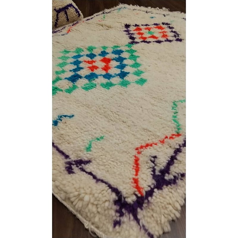 モロッコ ラグ rug アジラル ベニワレン 菱形 カラフル | Boawid