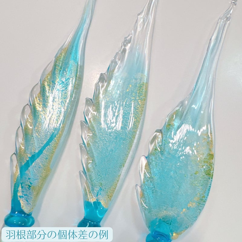 Gold Feather Glass Pen 羽根ペン型 ムラーノガラスペン ヴェネチアング