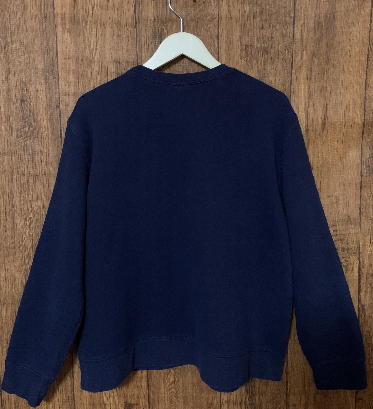 刺繍 スウェット スエット トレーナー 花 紺 ネイビー 長袖 レトロ