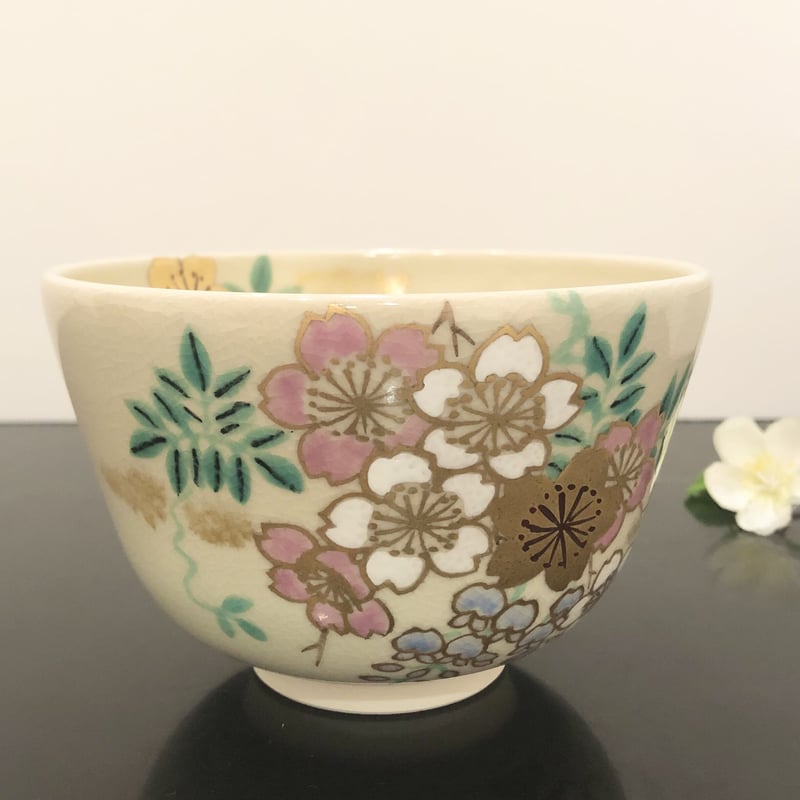 京焼 抹茶碗 藤桜 香菊 | つちや陶器店