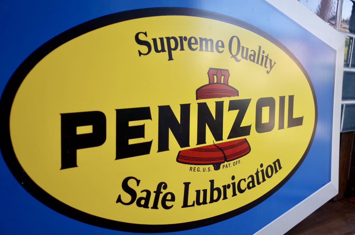 ビンテージ PENNZOIL ペンズオイル 看板 プラスチック アメリカ製