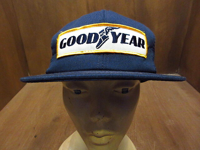 ビンテージ70's○Swingster GOOD YEARスナップバックキャップ紺○21030