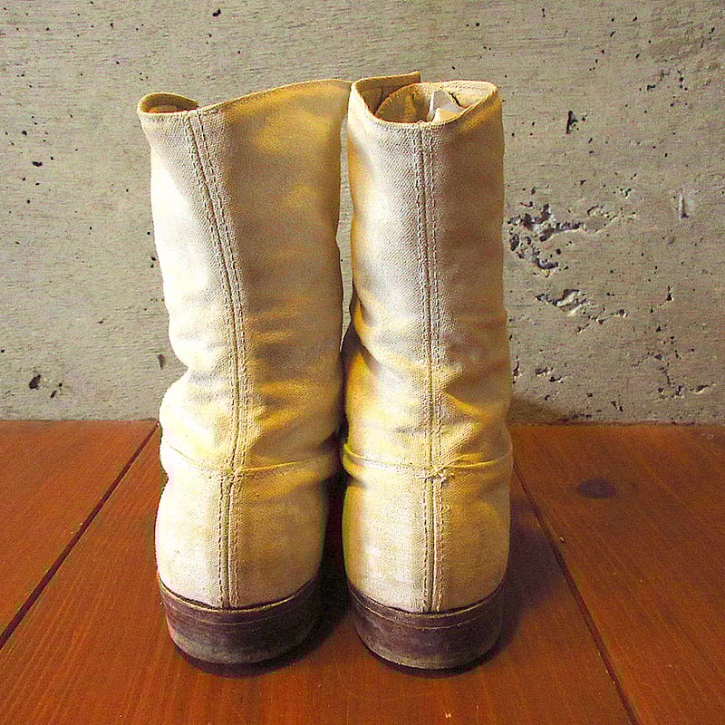 ビンテージ-20's○レディースアンティークレースアップブーツ白