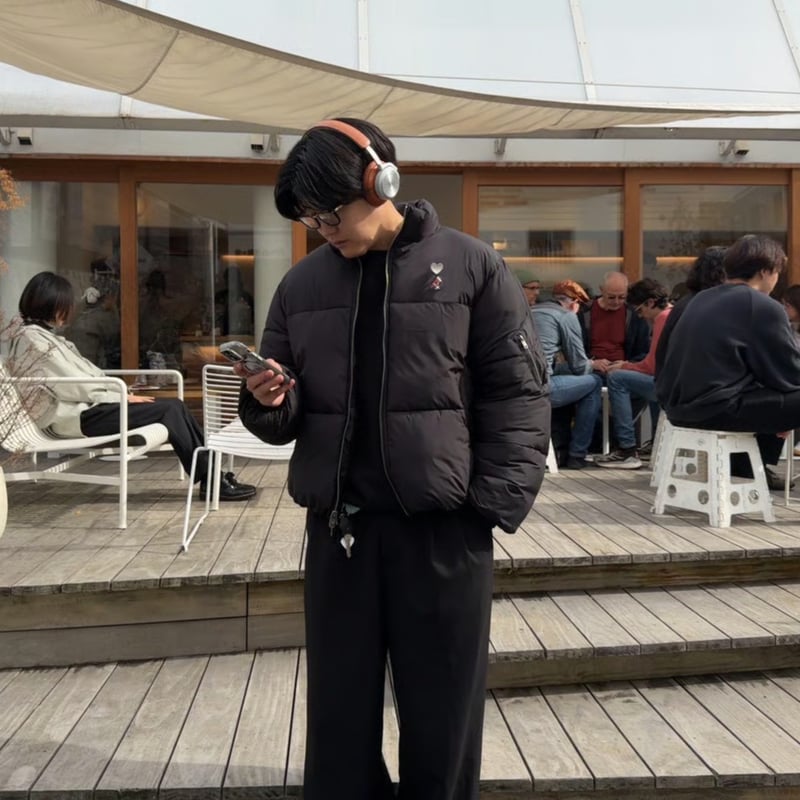 padding reversible blouson [BLACK] HEV-25023 |