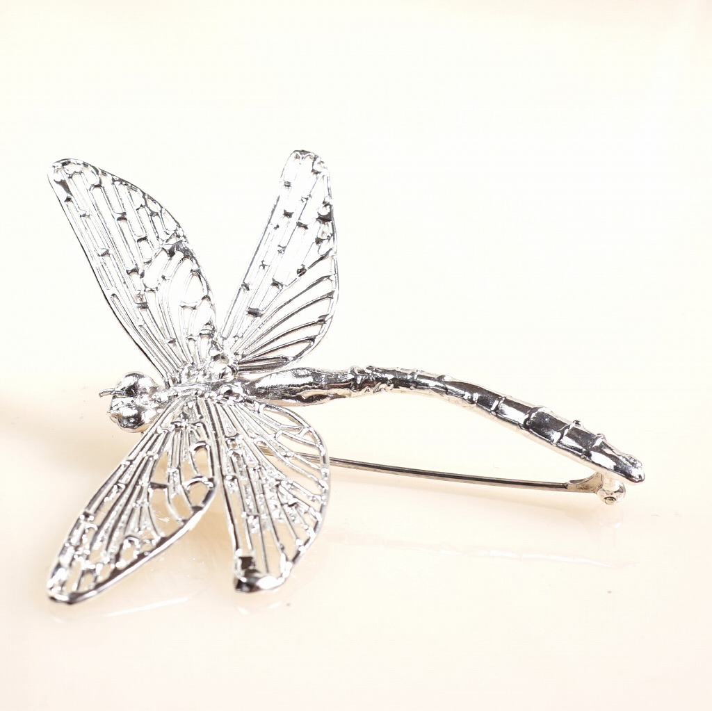 silver トンボのブローチ《大》 | 鋳金工房