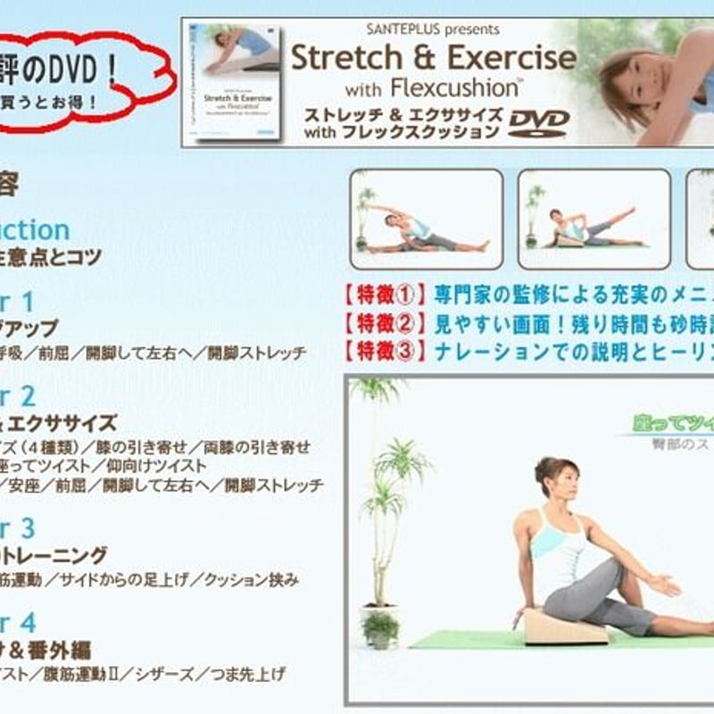 DVD-Video ストレッチ＆エクササイズ with フレックスクッション