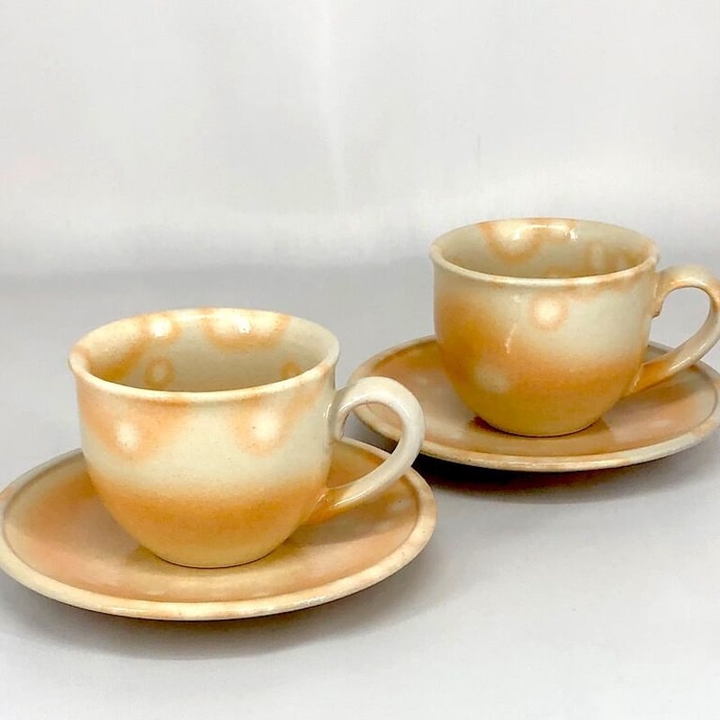 萩焼 椿秀窯 珈琲碗 2客セット 在印 無傷 共箱 未使用品。 | STORES