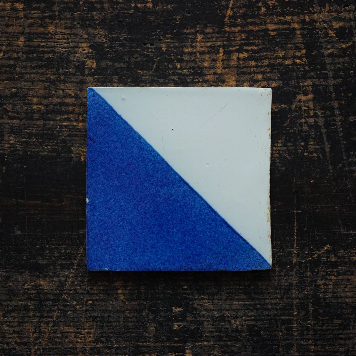 18世紀 オランダ デルフト幾何学文タイル / the Netherlands 18th C