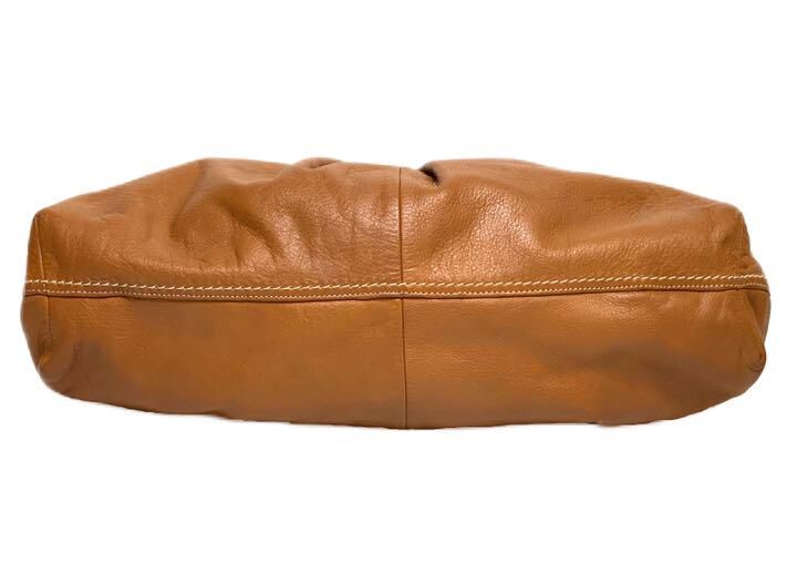 マークジェイコブス ハンドバッグ キャメル 茶系 レザーバッグ 花模様