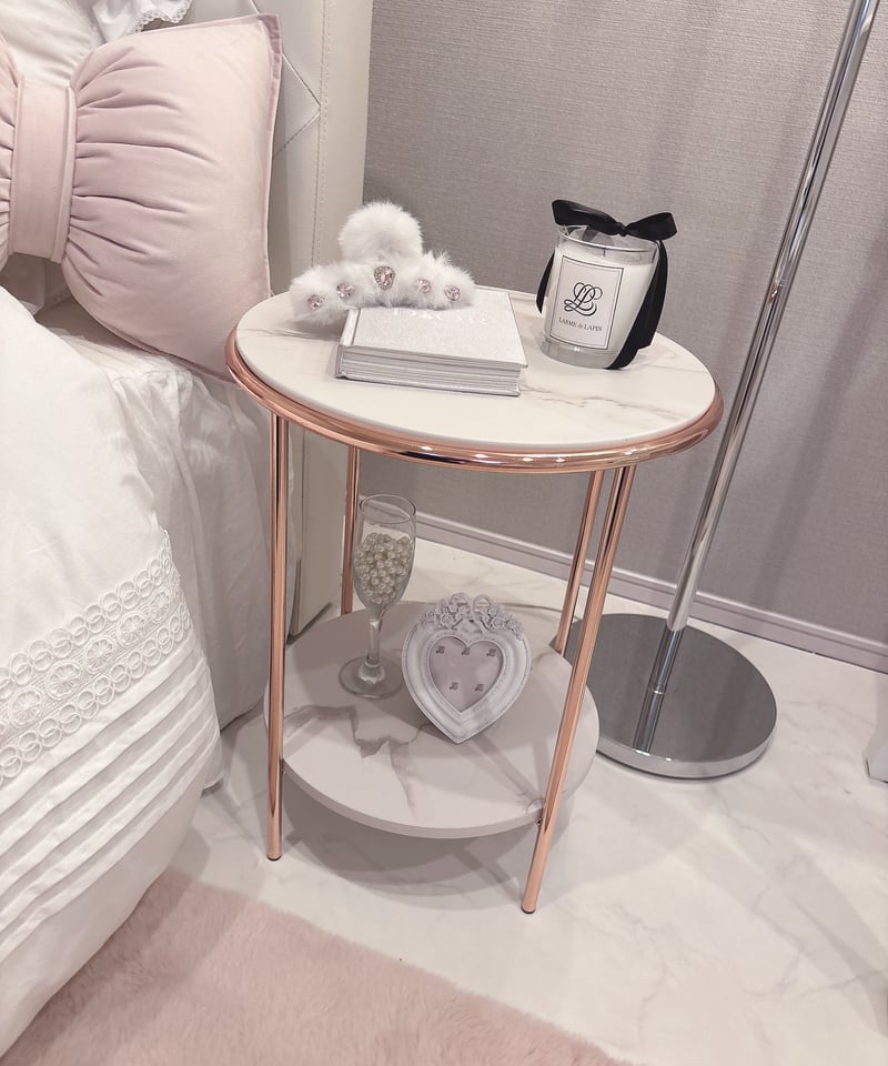 送料無料】PG大理石調サイドテーブル | LARME de LAPIN（ラルムドラパン）