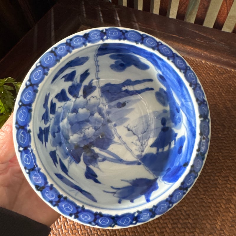 古伊万里 染付牡丹蝶山水鳳凰文 盃洗 | Kaikaroman ONLINE STORE