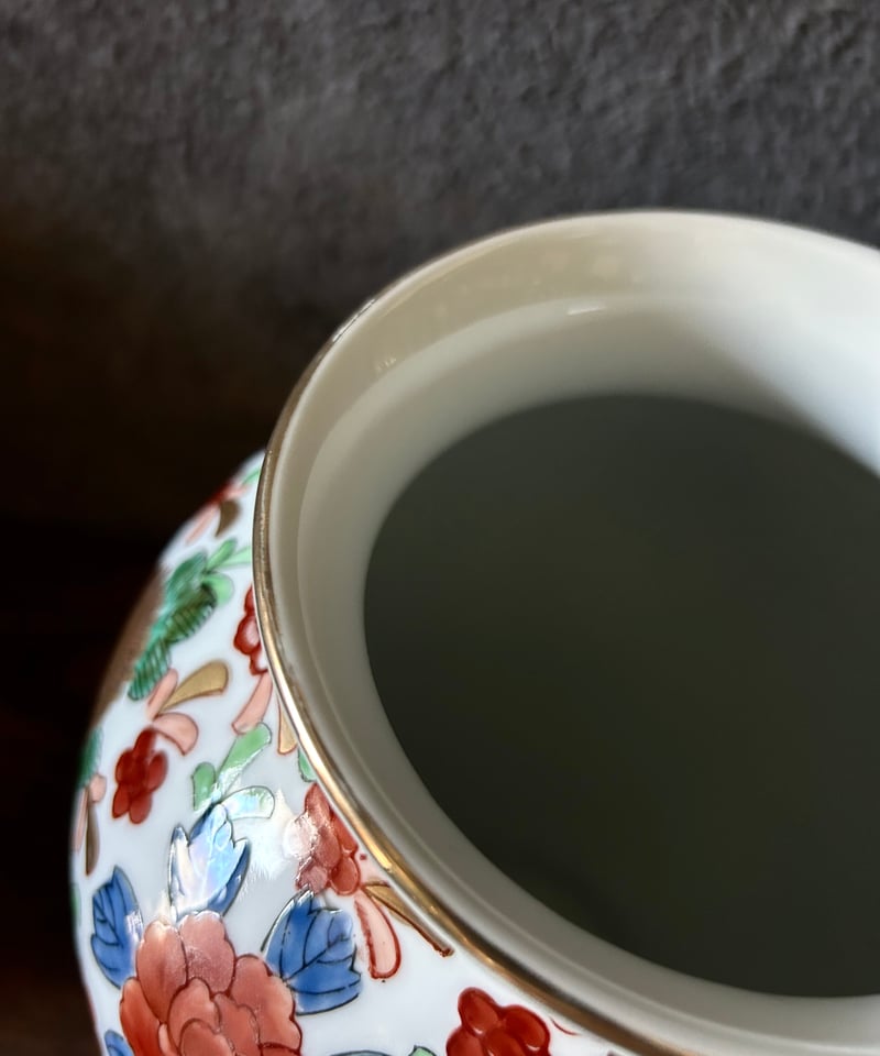 古伊万里 花瓶 壺 有田焼 GOLDIMARI 結び 金襴手 骨董 伊万里焼 古