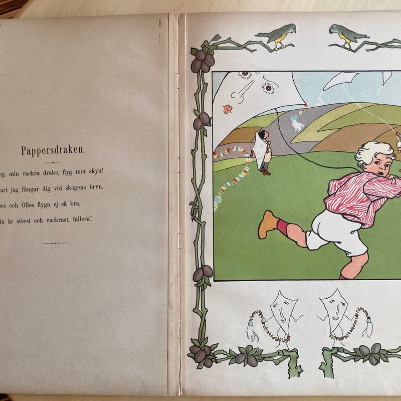 ゲルトルート・カスパリ 「Lek och ras」 アンティーク ビンテージ