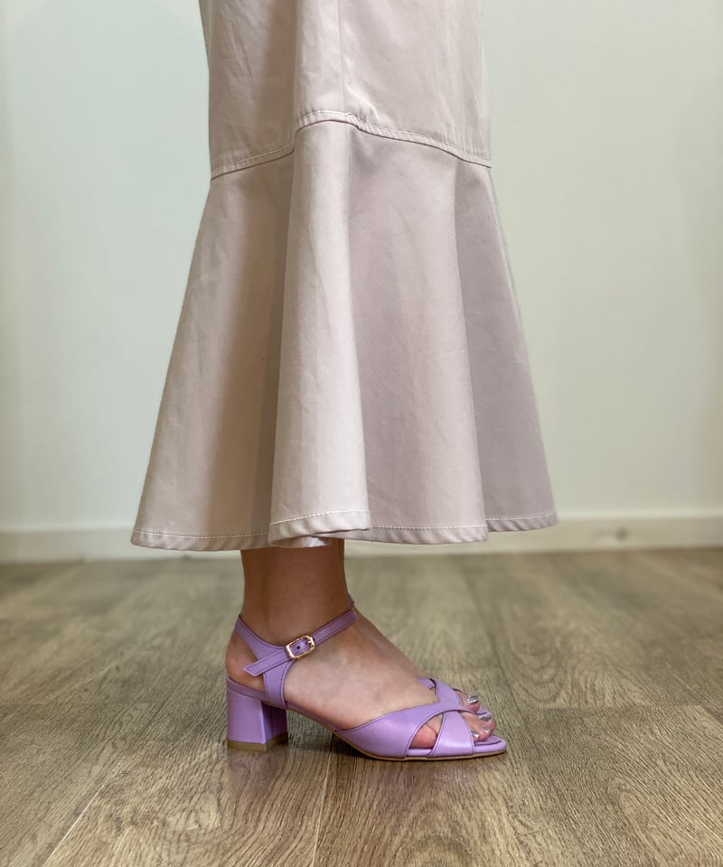 小さいサイズ21cm,21.5cm限定 ] クロスベルトサンダル #ラベンダー
