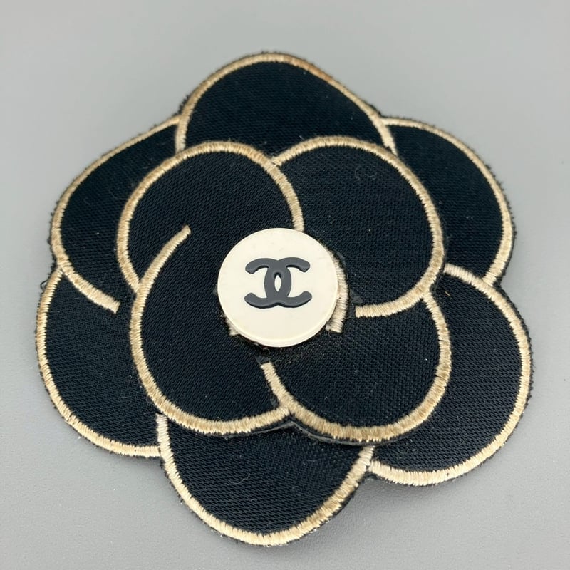 CHANEL (シャネル) ヴィンテージ ココマーク カメリア ブラック