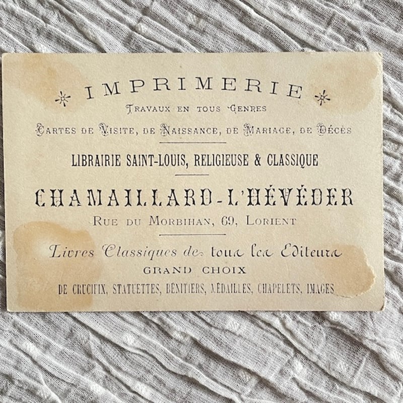 フランスアンティーク クロモス・クロモカード 3人の少女 [ch015