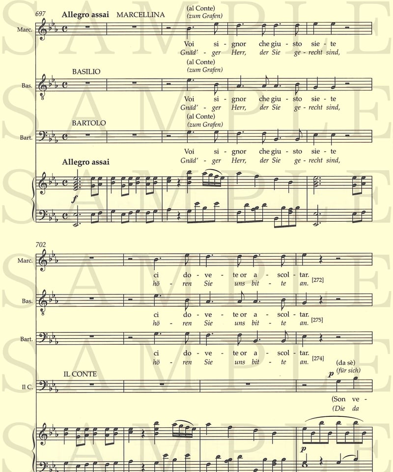 BA4565-90】モーツァルト：歌劇「フィガロの結婚 K 492」＜ヴォーカル