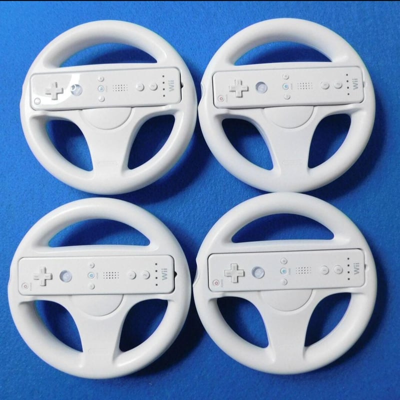マリオカート Wii ハンドル4個 リモコン4個 セット✨ | ゲームセール
