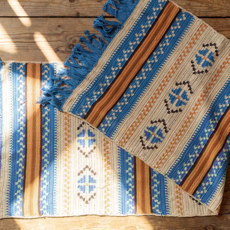 北欧 スウェーデン Mid century 手織りTapestry ブランケット | Scan