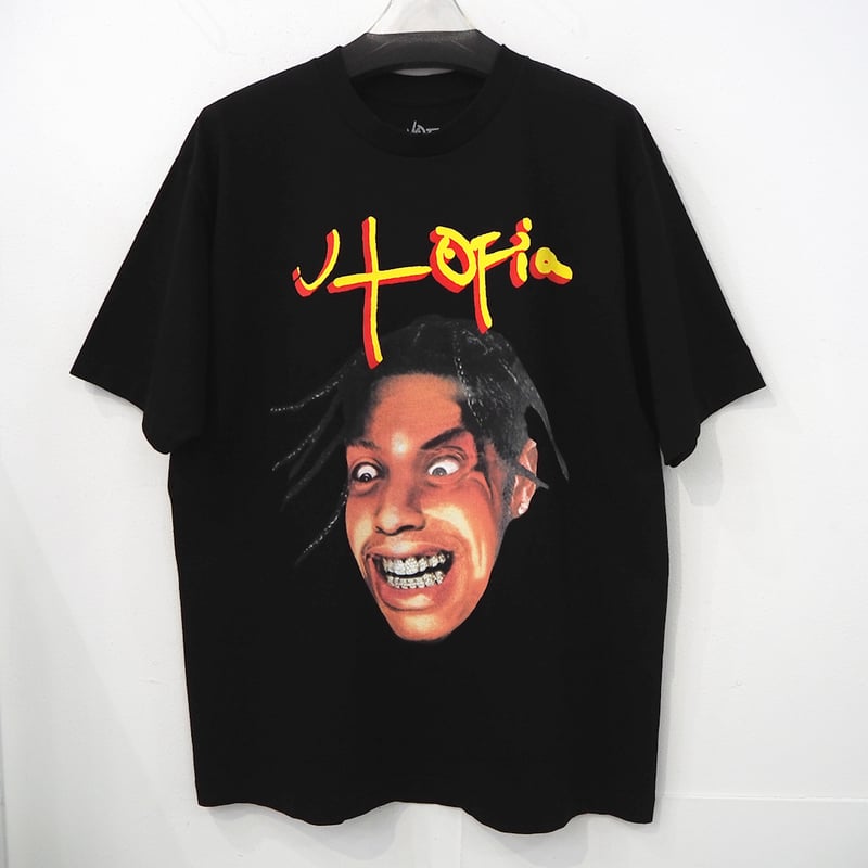 新品 L トラヴィススコット CACTUS JACK UTOPIA フェイス Tシャツ 黒 ブ