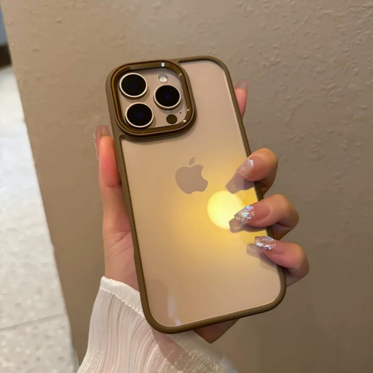 N377】 iPhone16に合う耐衝撃ケース デザートチタニウム/チタン