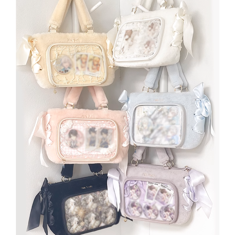 FUYUUNEKO】サイドリボン付きふわふわファー痛バッグ milk dolly | G.t