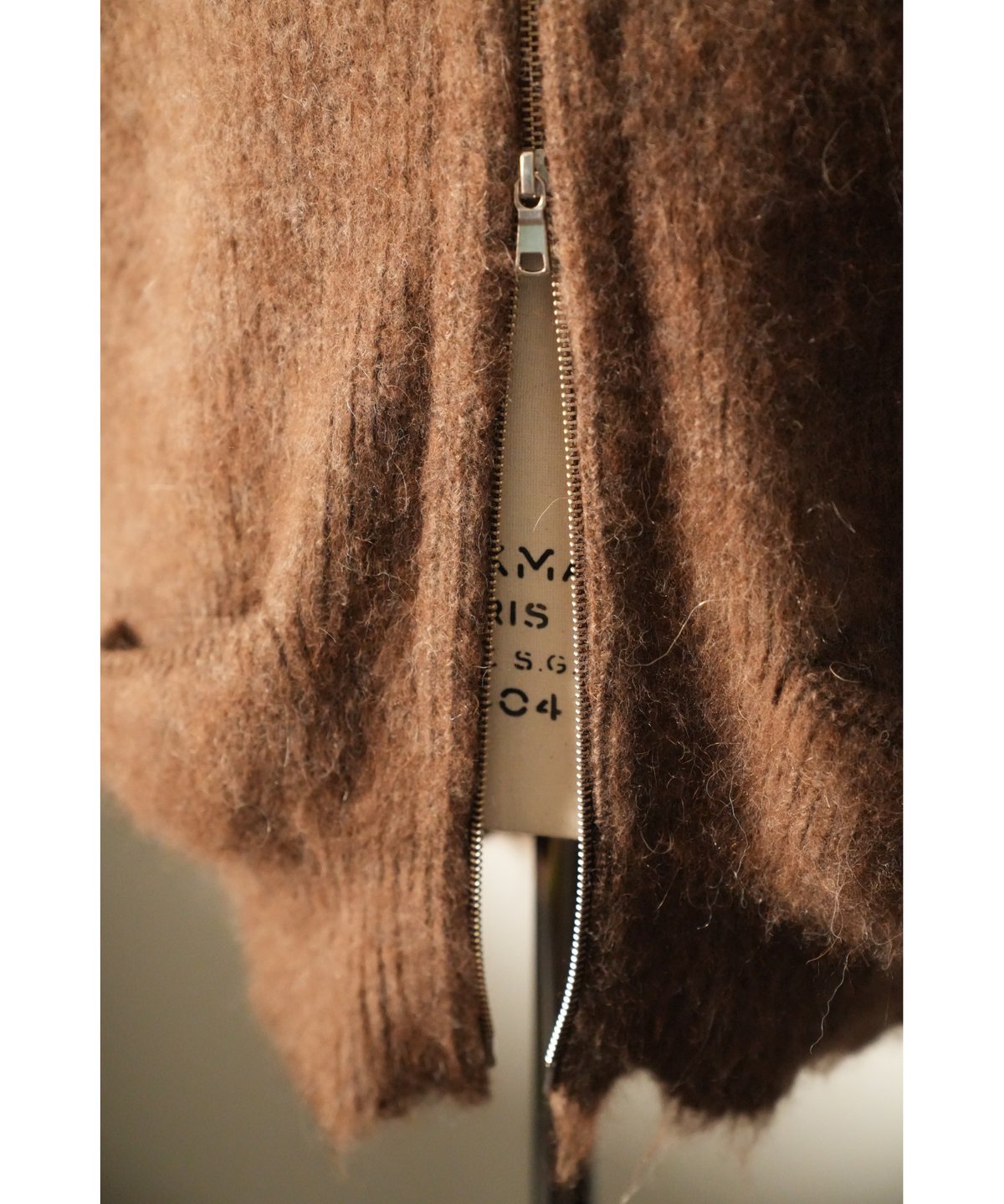 MAATEE&SONS RBALPACA-CASHMERE/MINK 畦ひょっとこ起毛ZIP