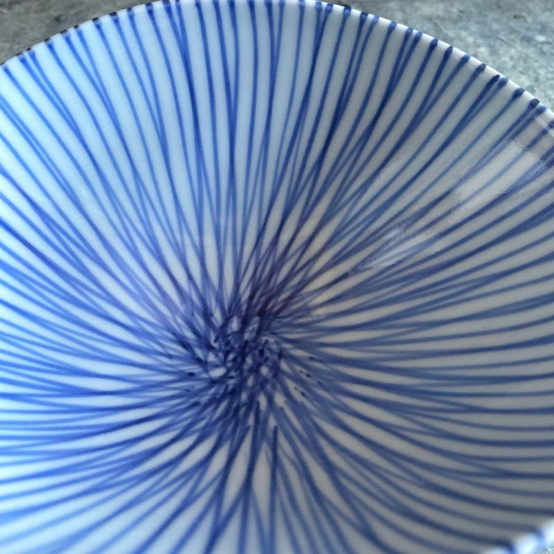 波佐見焼 洸琳窯手描き内外十草楕円小鉢 | MatsuBokkuri