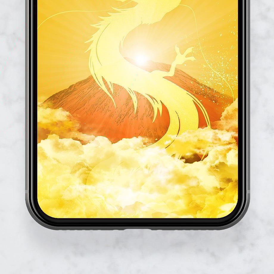 最強無敵！金雲ダイヤモンド赤富士金龍王＋数字25】🌞天を貫く黄金の