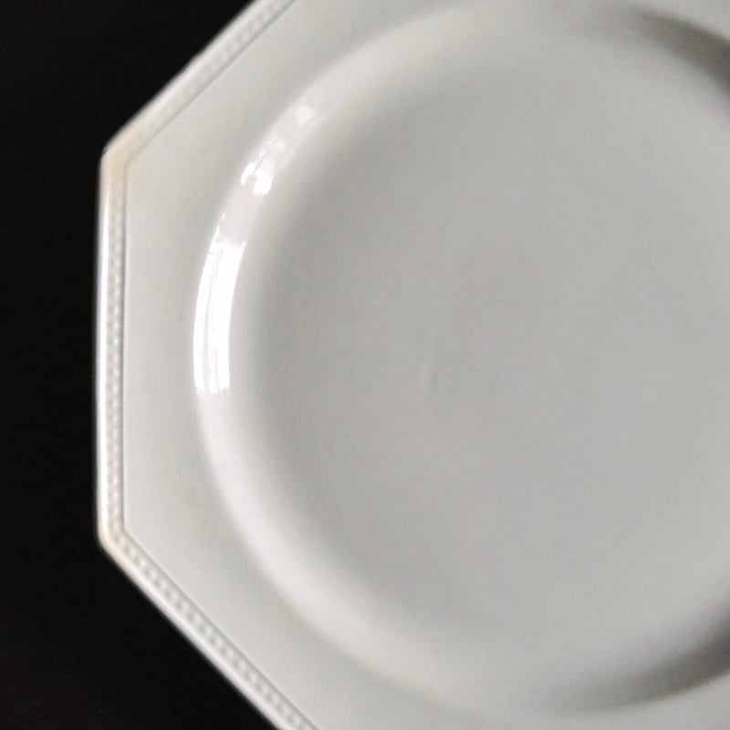 半月刻印 Creil&Montereau オクトゴナル 平皿 クレイユモントロー