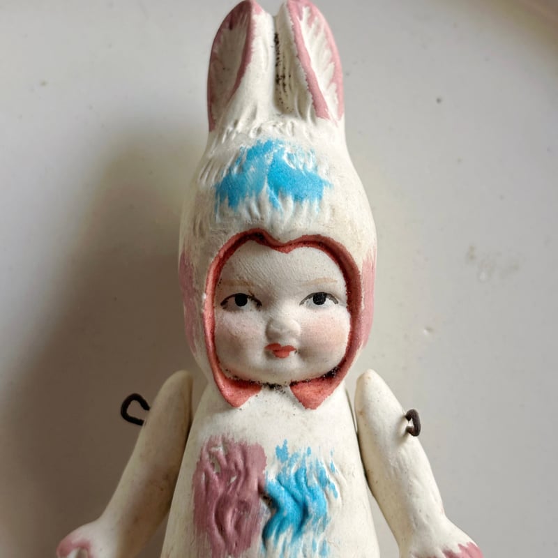 ビスク ドール ミニョネット 女の子 うさぎ フランス アンティーク