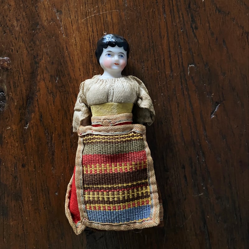 ドイツ製 チャイナヘッドドール ビスクドール 12.5cm アンティーク