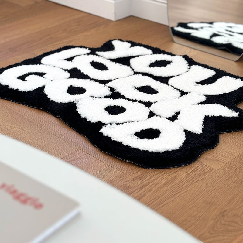 rug-03064 YOU LOOK GOOD レタリングラグ 60cm×80cm | ART